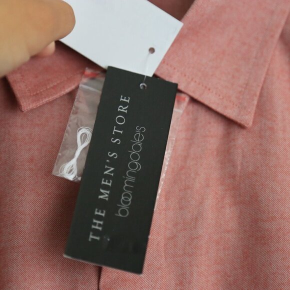 NWT The Men's Bloomingdale's Brick Button Down Stretch Fabric Size Small - Picture 3 of 7